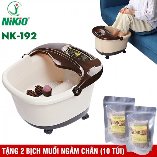 Bồn ngâm chân massage hồng ngoại sụt khí Nikio NK-192 - Giảm đau nhức tê bì chân, dễ ngủ, tăng tuần hoàn máu
